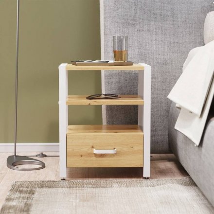 Тумба універсальна Ferrum-decor Вів'єн 1/1 50x41x40 білий ДСП Дуб Артизан 16мм (FRD-104147) Тумба універсальна Ferrum-decor Вів'єн 1/1 50x41x40 білий ДСП Дуб Артизан 16мм (FRD-104147)