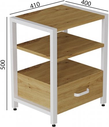 Тумба універсальна Ferrum-decor Вів'єн 1/1 50x41x40 білий ДСП Дуб Артизан 16мм (FRD-104147) Тумба універсальна Ferrum-decor Вів'єн 1/1 50x41x40 білий ДСП Дуб Артизан 16мм (FRD-104147)