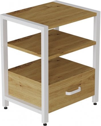 Тумба універсальна Ferrum-decor Вів'єн 1/1 50x41x40 білий ДСП Дуб Артизан 16мм (FRD-104147) Тумба універсальна Ferrum-decor Вів'єн 1/1 50x41x40 білий ДСП Дуб Артизан 16мм (FRD-104147)