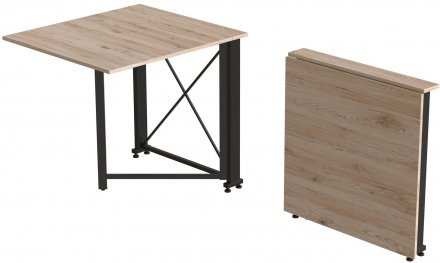 Стіл-книжка трансформер Оріон 1 Ferrum-decor 750x810x730 Чорний метал ДСП Дуб Сан-Марино 16 мм (FRD-104598)