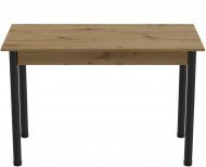 Стіл кухонний Ferrum-decor Беніта 75x120x70 Чорний ДСП Дуб Артизан 16мм (FRD-105697)