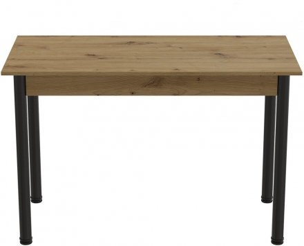 Стіл кухонний Ferrum-decor Беніта 75x120x70 Чорний ДСП Дуб Артизан 16мм (FRD-105697)