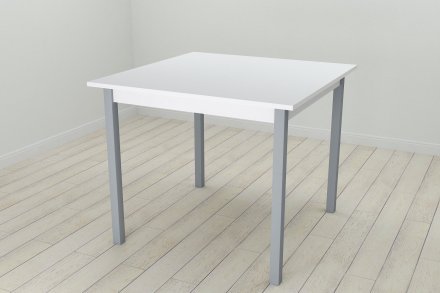 Стіл кухонний Ferrum-decor Дієго 75x90x90 Сірий ДСП Біле 16мм (FRD-106314)