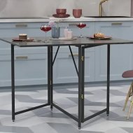 Стіл трансформер книжка Вуді Ferrum-decor 75x130x90 Чорний метал ДСП Сосна Кембра 16 мм (FRD-106744)