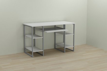 Письмовий стіл Ferrum-decor Тім 75x140x70 сірий ДСП Біле 16мм (FRD-101897)