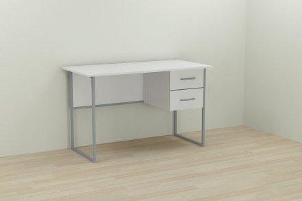 Письмовий стіл Ferrum-decor Дакота 75x120x60 сірий ДСП Біле 16мм (FRD-102310)