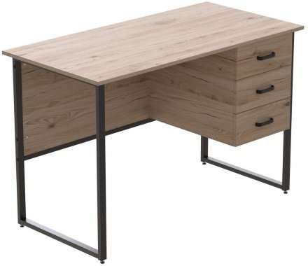 Комп'ютерний стіл Ferrum-decor Гаррі 75x140x60 чорний ДСП Дуб Сан-Марино 32мм (FRD-103549)