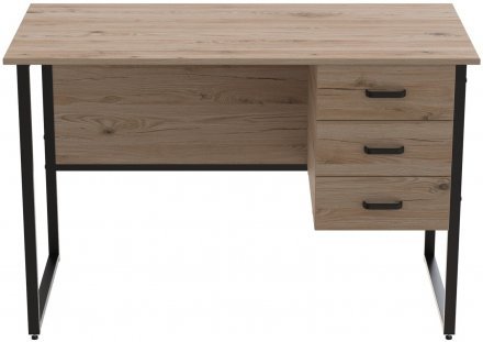 Комп'ютерний стіл Ferrum-decor Гаррі 75x140x60 чорний ДСП Дуб Сан-Марино 32мм (FRD-103549)