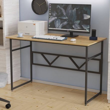 Комп'ютерний стіл Ferrum-decor Раян 75x100x60 чорний ДСП Дуб Сан-Марино 16мм (FRD-103674) Комп'ютерний стіл Ferrum-decor Раян 75x100x60 чорний ДСП Дуб Сан-Марино 16мм (FRD-103674)
