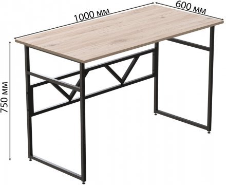 Комп'ютерний стіл Ferrum-decor Раян 75x100x60 чорний ДСП Дуб Сан-Марино 16мм (FRD-103674) Комп'ютерний стіл Ferrum-decor Раян 75x100x60 чорний ДСП Дуб Сан-Марино 16мм (FRD-103674)