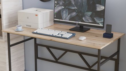 Комп'ютерний стіл Ferrum-decor Раян 75x100x60 чорний ДСП Дуб Сан-Марино 16мм (FRD-103674) Комп'ютерний стіл Ferrum-decor Раян 75x100x60 чорний ДСП Дуб Сан-Марино 16мм (FRD-103674)