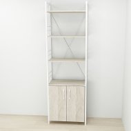 Етажерка 4/60 Ferrum-decor Серії Конект із тумбою 179x60x28 Білий ДСП Сонома (FRD-104494)