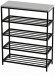 Полиця для взуття Слайм 4 Ferrum-decor 820x630x260 Чорний метал ДСП Біле 16 мм (FRD-105160)
