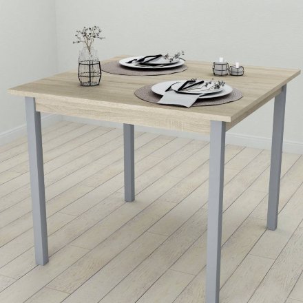 Стіл кухонний Ferrum-decor Дієго 75x90x90 Сірий ДСП Сонома 16мм (FRD-106315)