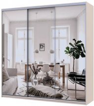 Шафа-купе Doros Сіті Лайт Кашемір 3 дзеркала 225х60х225 (DRS-011811) Шафа-купе Doros Сіті Лайт Кашемір 3 дзеркала 225х60х225 (DRS-011811)