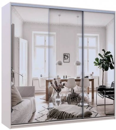 Шафа-купе Doros Сіті Лайт Кашемір 3 дзеркала 225х60х225 (DRS-011811)