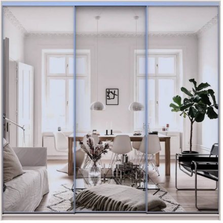 Шафа-купе Doros Сіті Лайт Кашемір 3 дзеркала 225х60х225 (DRS-011811)