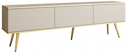 Тумба під телевізор Perfect Home Оро / Oro 3-дверна з золотими ніжками RTV175 Бежевий (PFH-091318) Тумба під телевізор Perfect Home Оро / Oro 3-дверна з золотими ніжками RTV175 Бежевий (PFH-091318)