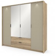 Шафа для одягу Perfect Home Летто / Letto 4D2S/220 4-дверна Дуб терра темний/сірий кам'яний (PFH-092039)