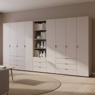 Шафа для одягу Doros Гелар Кашемір 4+4ДСП з пеналом 370х49.5х203.4 (DRS-011934)