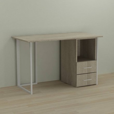 Письмовий стіл Ferrum-decor Отто 75x120x60 білий ДСП Дуб Сонома 16мм (FRD-101022) Письмовий стіл Ferrum-decor Отто 75x120x60 білий ДСП Дуб Сонома 16мм (FRD-101022)