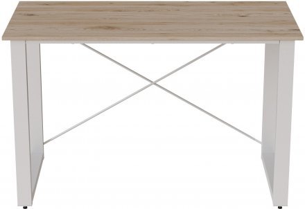 Письмовий стіл Ferrum-decor Драйв 750x1200x600 Білий метал ДСП Дуб Сан-Марино 32 мм (FRD-103332)