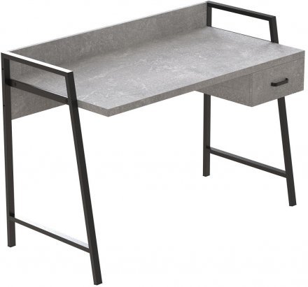 Письмовий стіл Ferrum-decor Комфорт 750x1200x600 Чорний метал ДСП Бетон 32 мм (FRD-103449) Письмовий стіл Ferrum-decor Комфорт 750x1200x600 Чорний метал ДСП Бетон 32 мм (FRD-103449)