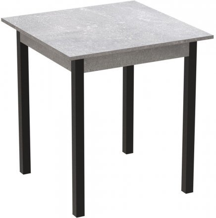 Стіл кухонний Ferrum-decor Агата 75x70x70 Чорний ДСП Бетон 16мм (FRD-105557)