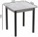 Стіл кухонний Ferrum-decor Агата 75x70x70 Чорний ДСП Бетон 16мм (FRD-105557)