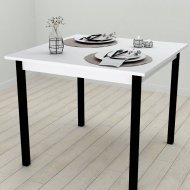 Стіл кухонний Ferrum-decor Дієго 75x90x90 Чорний ДСП Біле 16мм (FRD-106317)