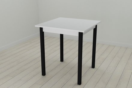 Стіл кухонний Ferrum-decor Дієго 75x90x90 Чорний ДСП Біле 16мм (FRD-106317)