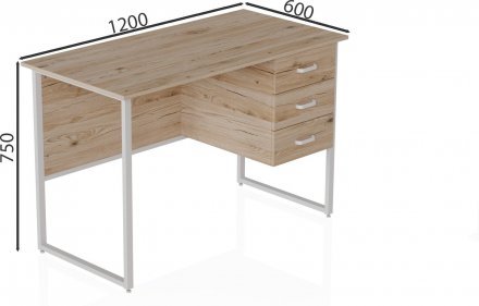 Комп'ютерний стіл Ferrum-decor Гаррі 75x120x60 білий ДСП Дуб Сан-Марино 32мм (FRD-104058) Комп'ютерний стіл Ferrum-decor Гаррі 75x120x60 білий ДСП Дуб Сан-Марино 32мм (FRD-104058)