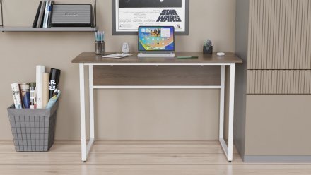 Письмовий стіл із ящиками Ferrum-decor Оскар 750x1200x600 метал Чорний ДСП Сосна Кембра 16 мм (FRD-103215)