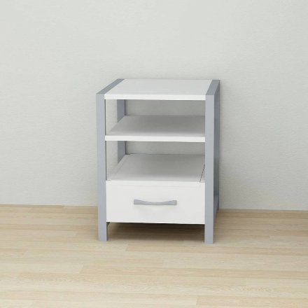 Тумба універсальна Ferrum-decor Вів'єн 1/1 50x41x40 сірий ДСП Біле 16мм (FRD-104151) Тумба універсальна Ferrum-decor Вів'єн 1/1 50x41x40 сірий ДСП Біле 16мм (FRD-104151)