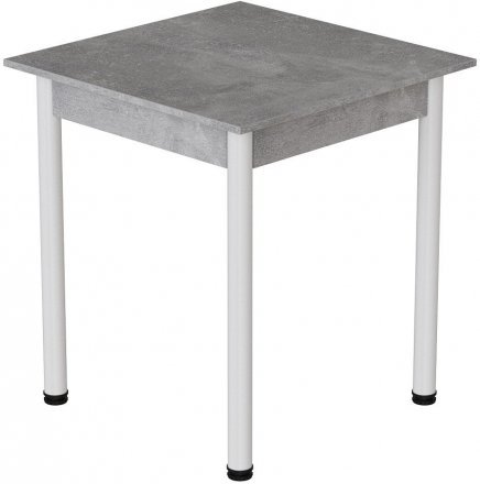 Стіл кухонний Ferrum-decor Агата 75x80x80 Білий ДСП Бетон 16мм (FRD-105558)