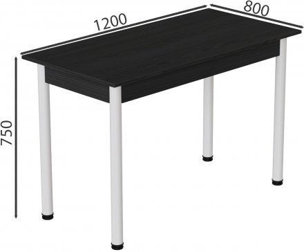 Стіл кухонний Ferrum-decor Беніта 75x120x80 Білий ДСП Сосна Кембра 16мм (FRD-105700)