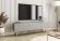 Тумба під телевізор Perfect Home Оро / Oro 3-дверна з золотими ніжками RTV175 Сірий (PFH-091320)