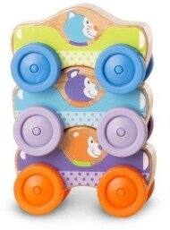 Набір дерев'яних машинок-пірамідок MD40129 Набір дерев'яних машинок-пірамідок MD40129