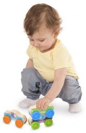 Набір дерев'яних машинок-пірамідок MD40129