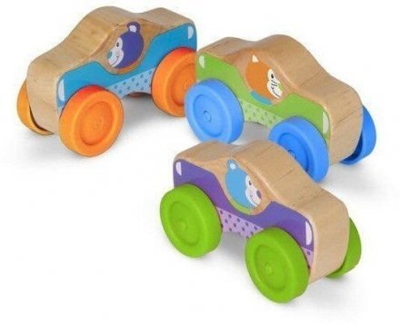 Набір дерев'яних машинок-пірамідок MD40129