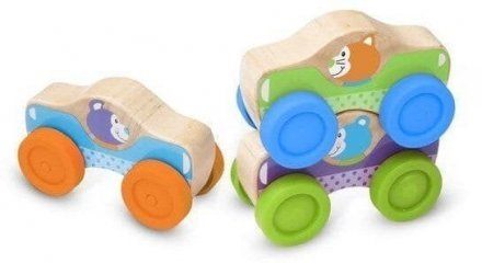 Набір дерев'яних машинок-пірамідок MD40129