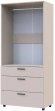 Шафа для одягу Doros Торн Кашемір 2 ДСП/3Ш (штанга) 90х51.6х200 (DRS-012029)