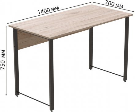 Комп'ютерний стіл Ferrum-decor Курт 75x140x70 чорний ДСП Дуб Сан-Марино 32мм (FRD-102039)