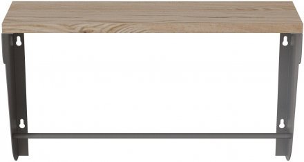 Полиця настінна Ferrum-decor Світ 300x600x150 метал Сірий ДСП Дуб Сан-Марино 16 мм (FRD-102815)