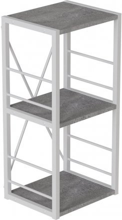 Етажерка 3/34 Ferrum-decor Серії Конект 73x34x28 білий ДСП Бетон 16мм (FRD-105527)