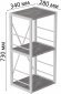 Етажерка 3/34 Ferrum-decor Серії Конект 73x34x28 білий ДСП Бетон 16мм (FRD-105527)