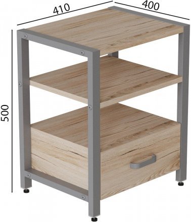 Тумба універсальна Ferrum-decor Вів'єн 1/1 50x41x40 сірий ДСП Дуб Сан-Марино 16мм (FRD-104152)