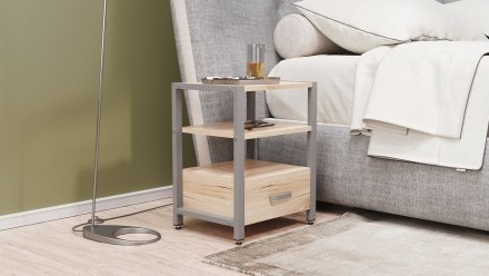 Тумба універсальна Ferrum-decor Вів'єн 1/1 50x41x40 сірий ДСП Дуб Сан-Марино 16мм (FRD-104152)