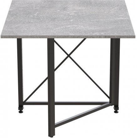 Стіл-книга трансформер Оріон 1 Ferrum-decor 750x810x730 Чорний метал ДСП Бетон 16 мм (FRD-104603)
