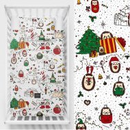 Дитяча постіль наволочка та підковдра Різдвяні їжачки lullalove-9525